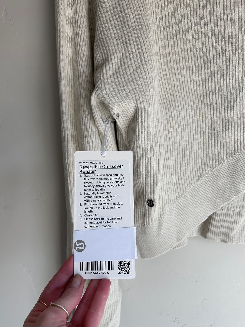 lululemon Ribbed Crossover Sweater - Cream